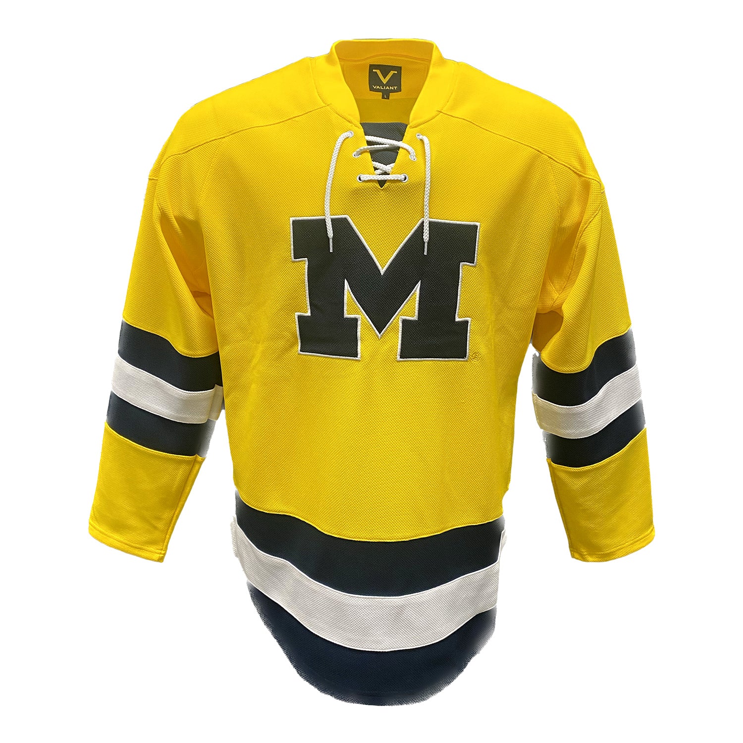 Valiant University of Michigan Hockey Yellow Lace-Up Jersey – The