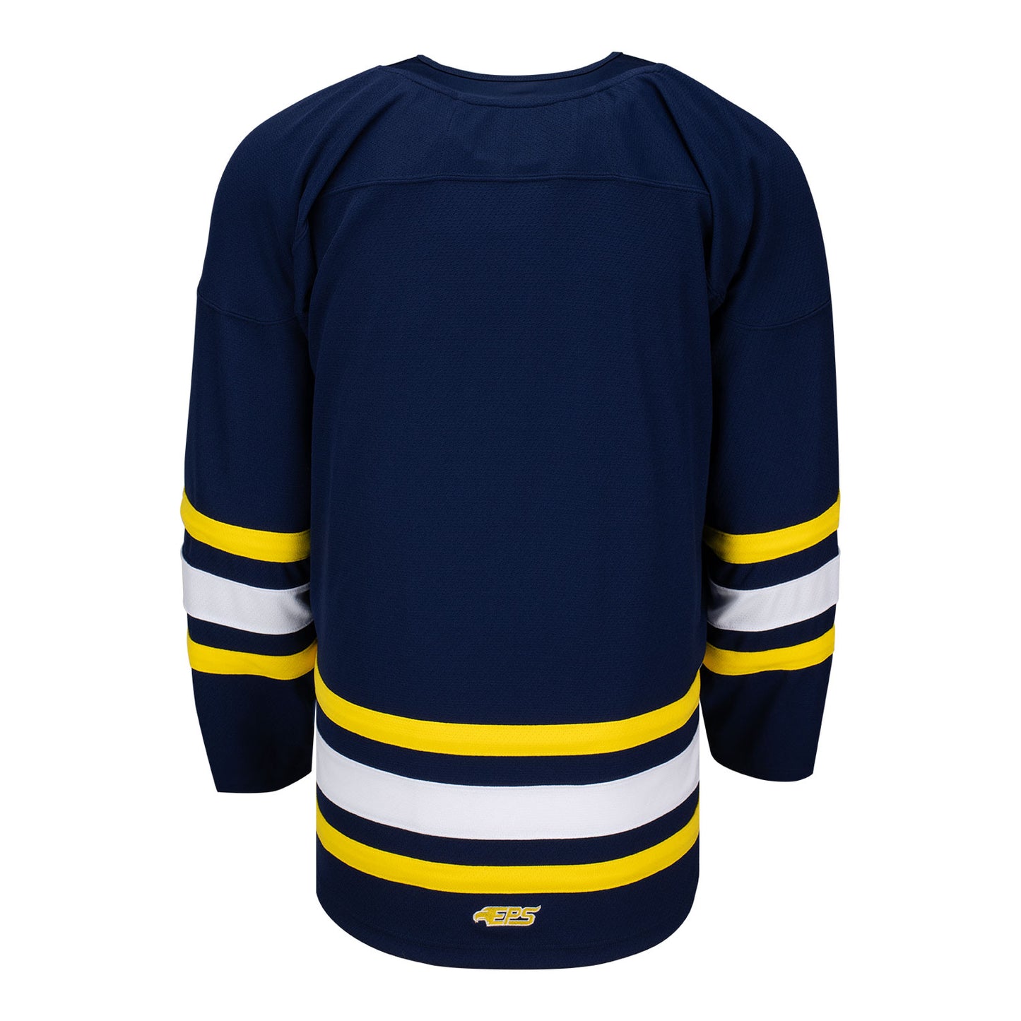 Michigan Wolverines Exclusive Pro Sports Men's Blue Hockey Jersey - Back View