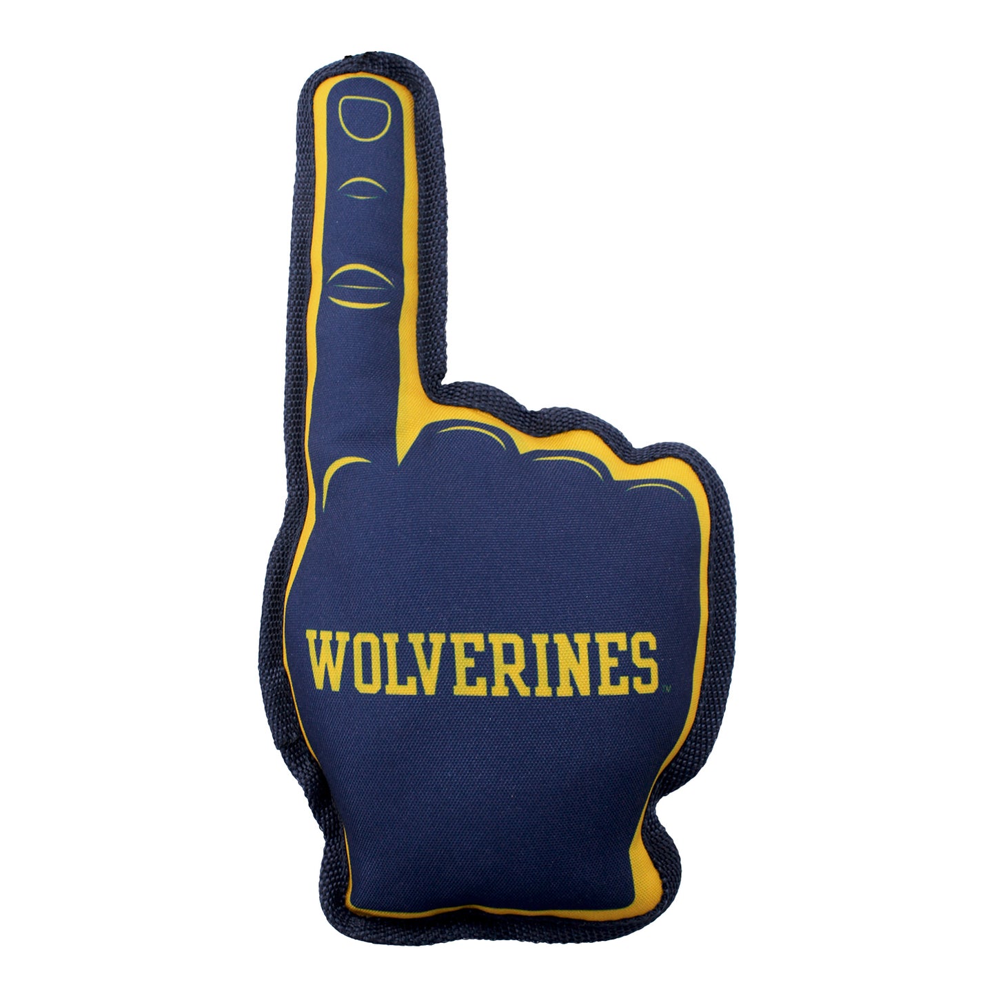 Michigan Wolverines Pets First #1 Fan Toy - Back View
