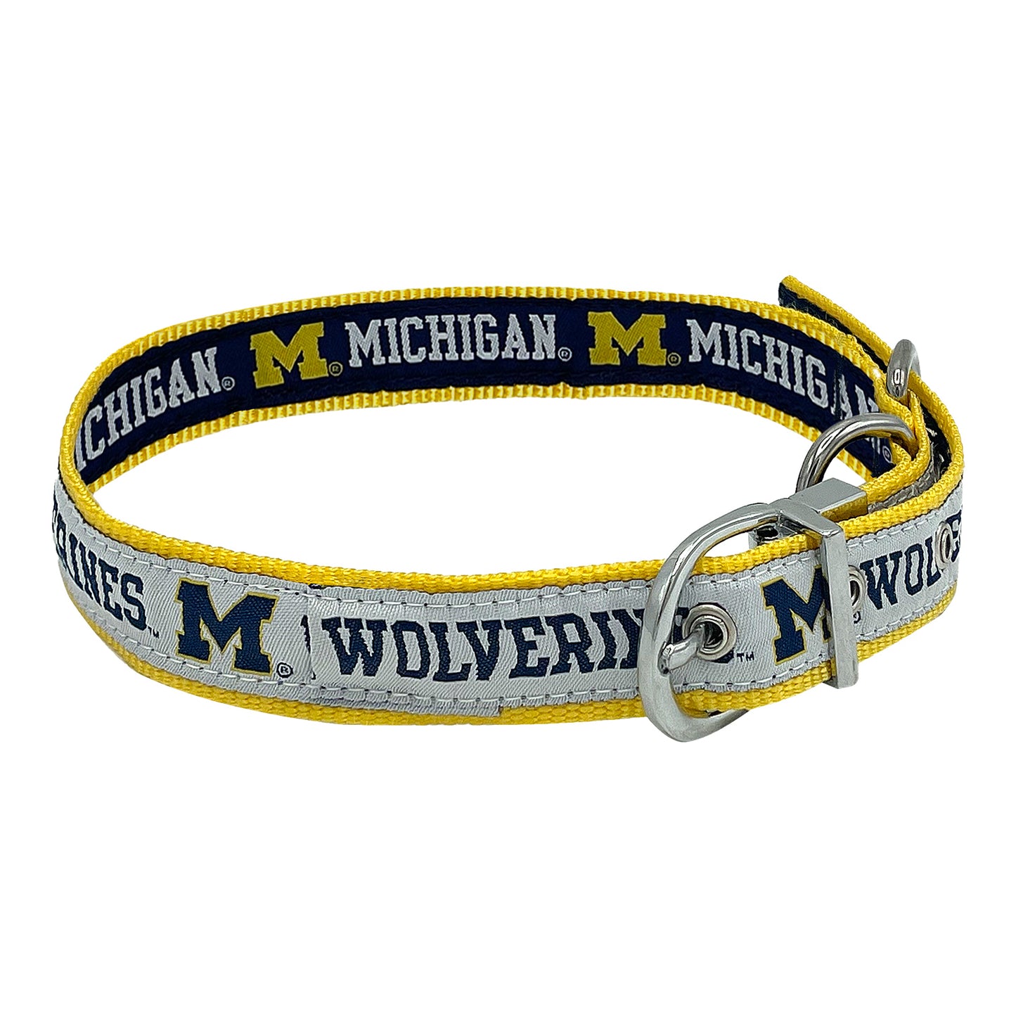 Michigan Wolverines Pets First Reverse Collar - White View