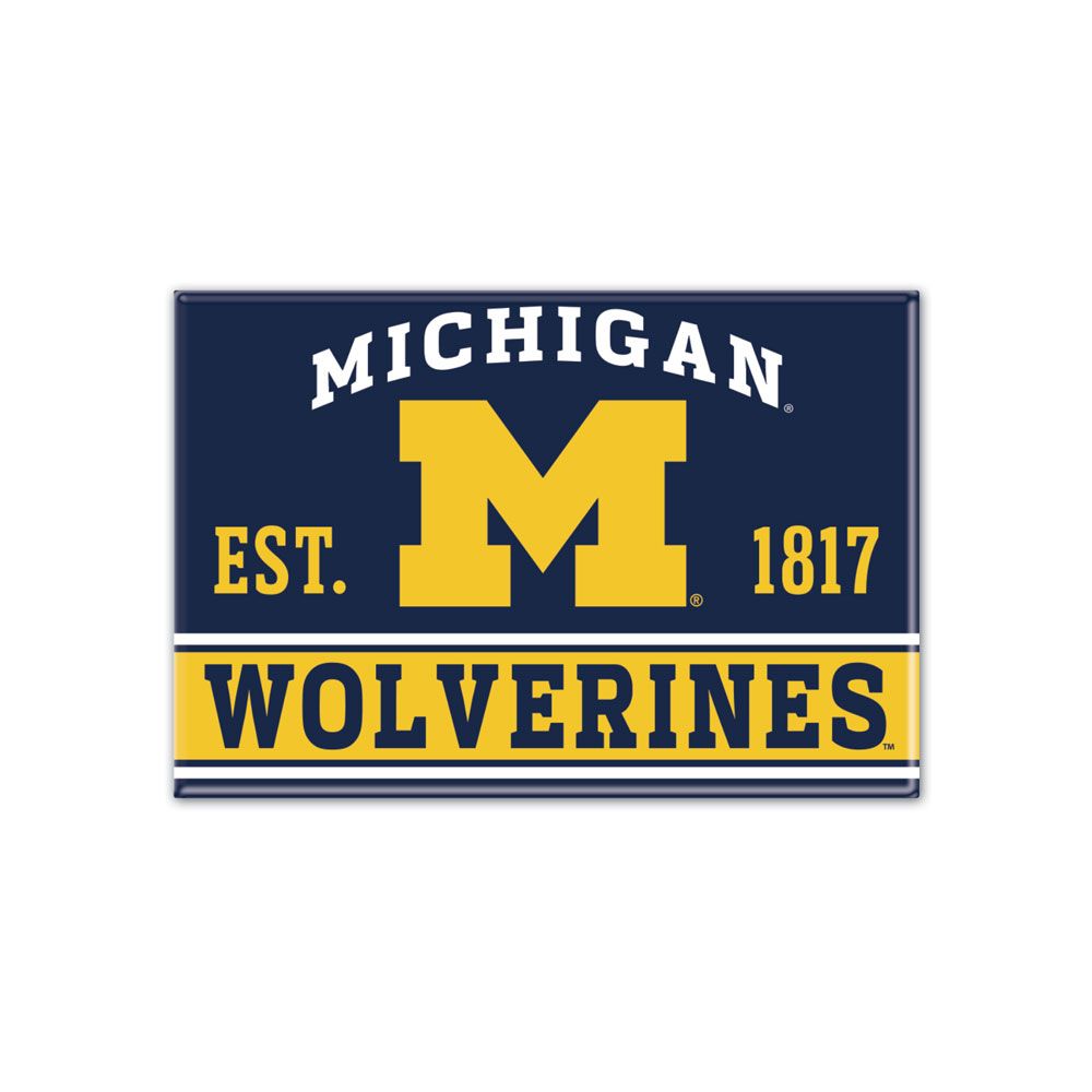 Michigan Wolverines Wincraft 'EST 1817' Magnet - Front View