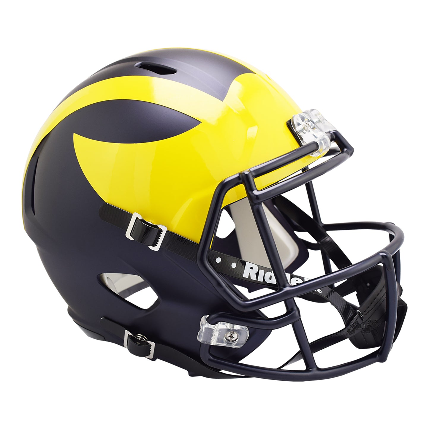 Michigan Wolverines Riddell Replica Football Helmet - Front View