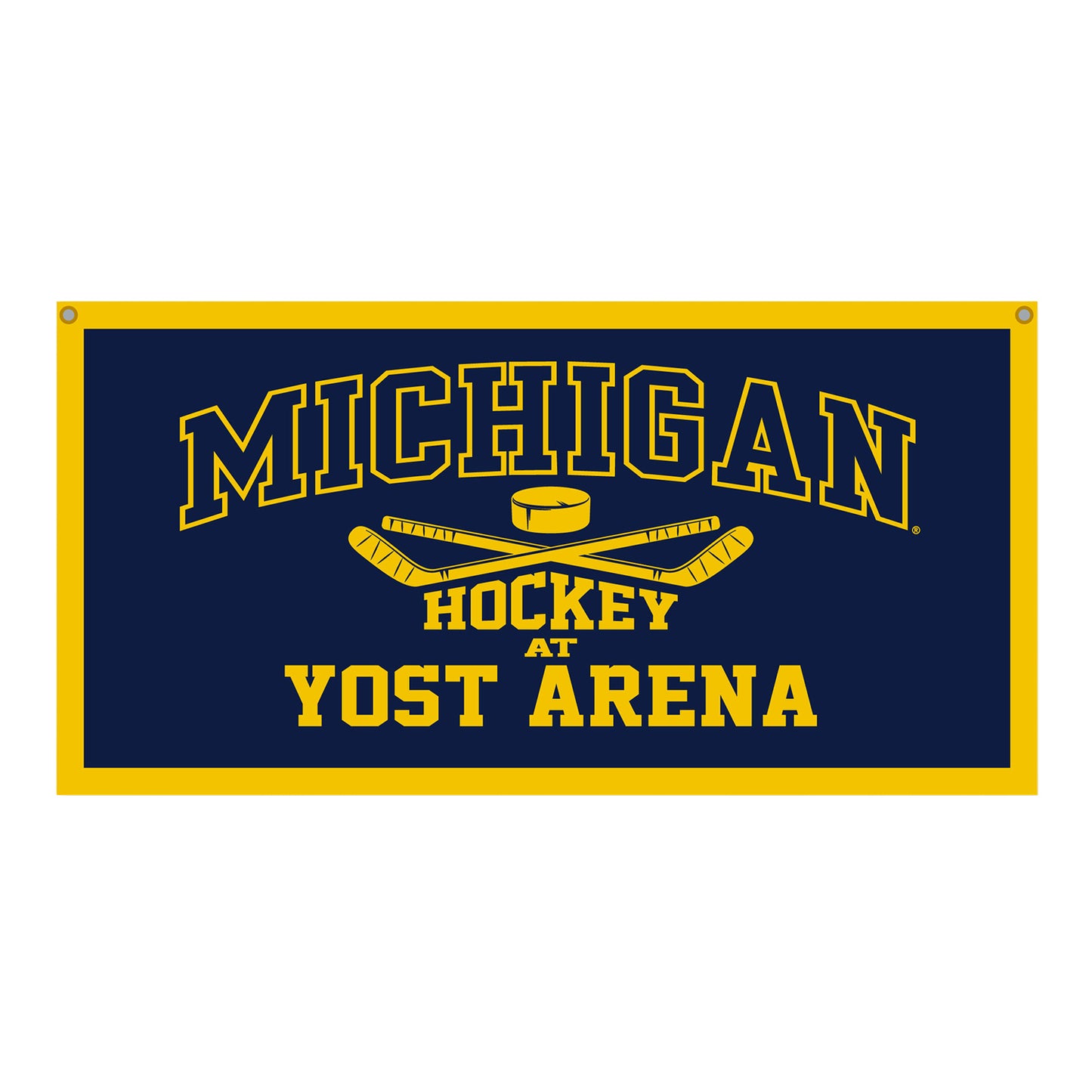 Michigan Wolverines Hockey Yost Arena Felt Banner - Front View