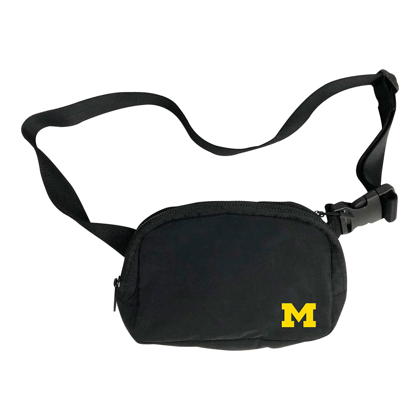 Michigan Wolverines Crosshatch Picnic Caddy In Black - Front View