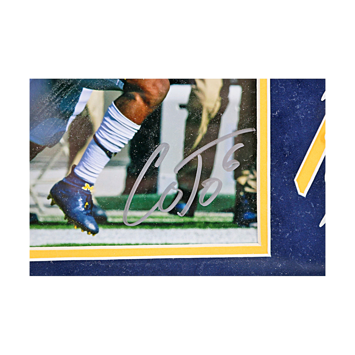 Cornelius Johnson Michigan Wolverines Autographed Signed 14" x 22" Framed Photo Collage - Signature View