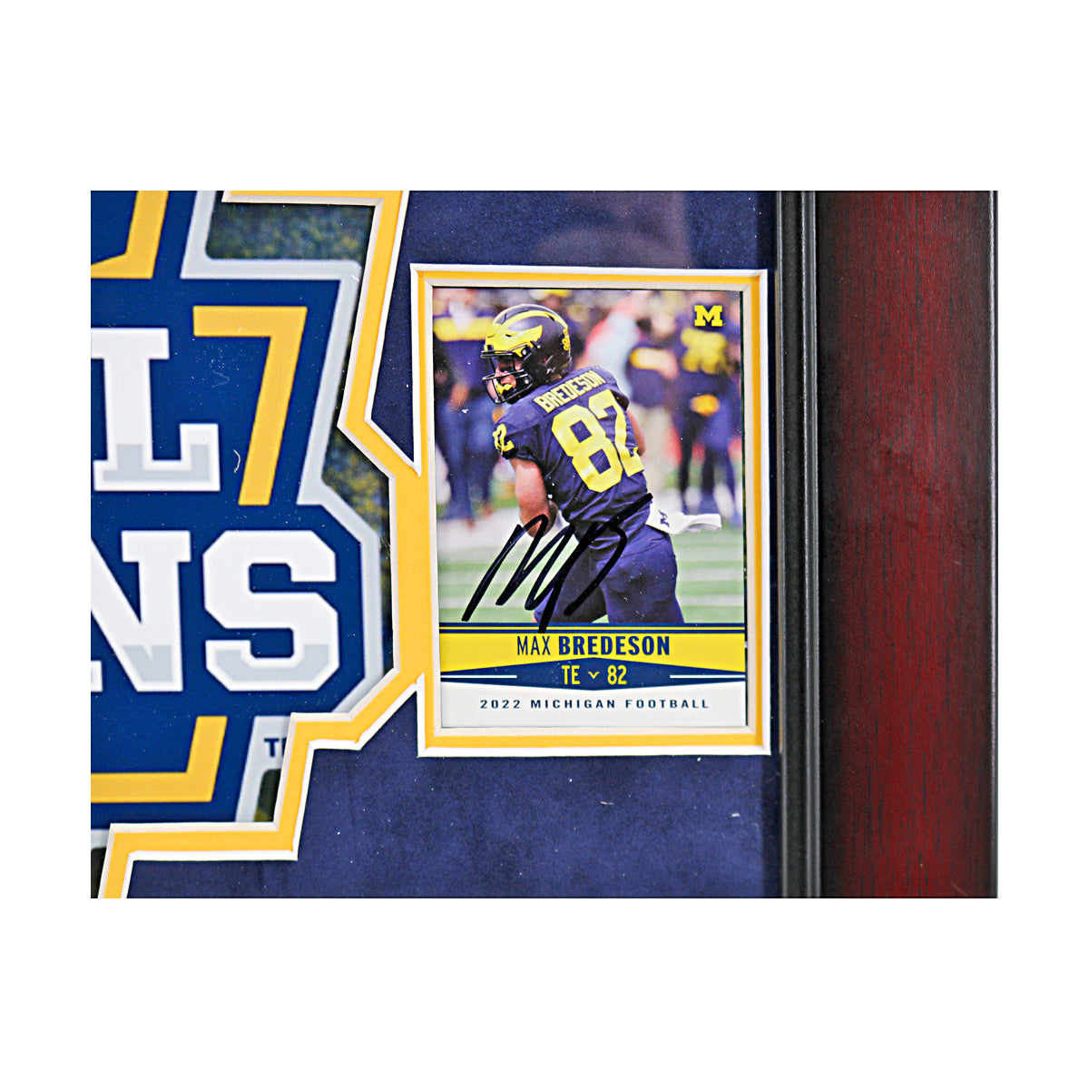 Michigan Wolverines Autographed Signed 6 Card National Champions 16" x 19" Framed Collage - Signed Player Card View 5