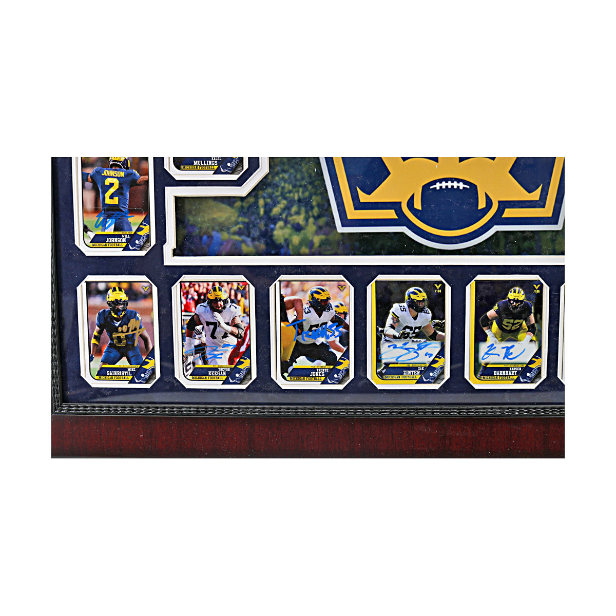 Michigan Wolverines Autographed Signed 28 Card 2023 National Champions Framed 24" x 28" Collage - Signed Players View 3