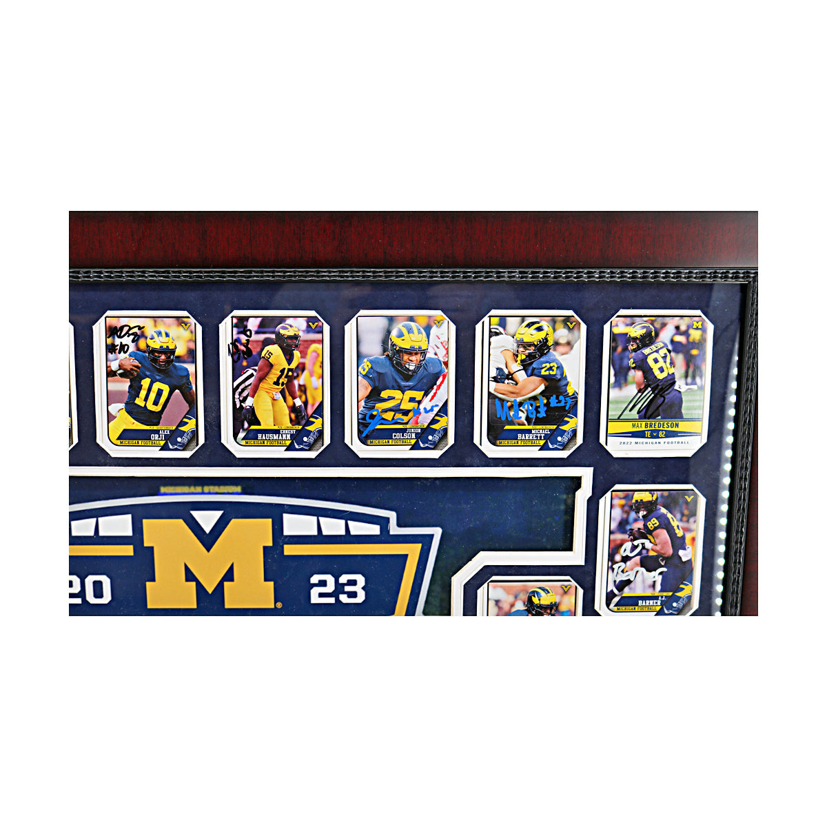 Michigan Wolverines Autographed Signed 28 Card 2023 National Champions Framed 24" x 28" Collage - Signed Players View 6