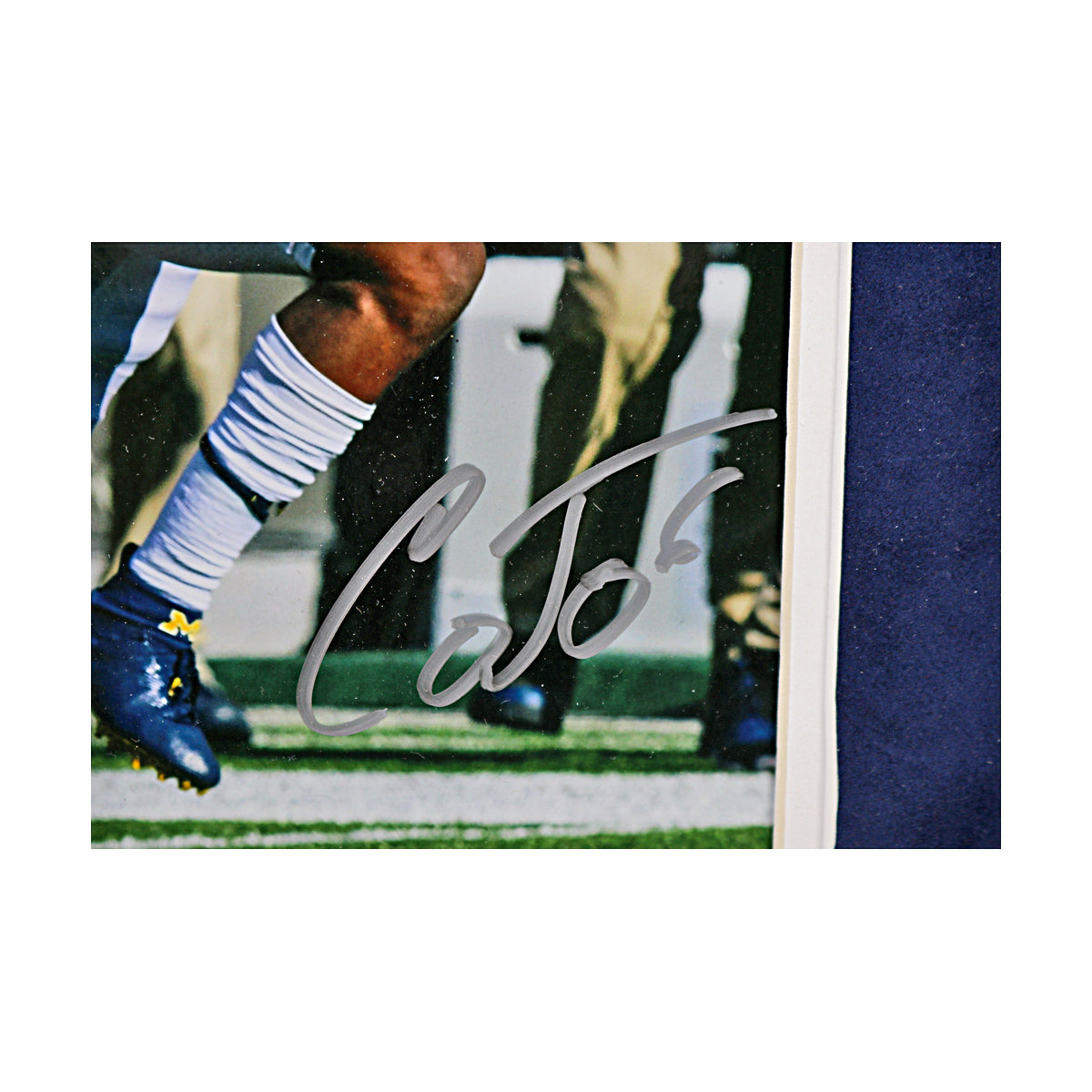 Michael Barrett, Cornelius Johnson & Trente Jones Michigan Wolverines Autographed Signed Framed 20" x 28" Framed Collage - Signature View 2