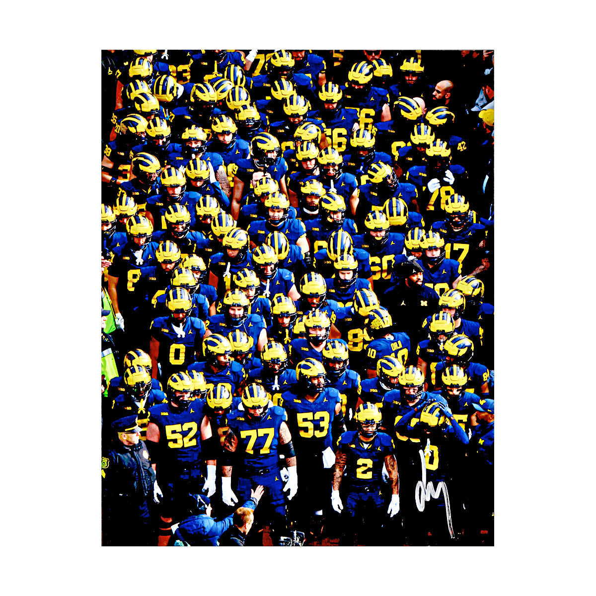 Ja'Den McBurrows Michigan Wolverines Autographed Signed 8x10 Photo (CX Champions Circle LOA) - Front View