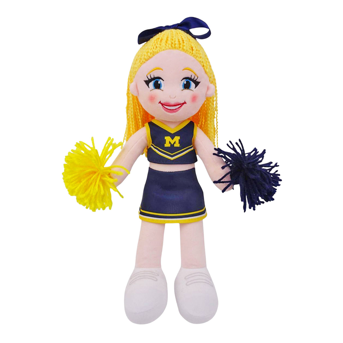 Michigan Wolverines Blonde Hair Cheerleader Plush