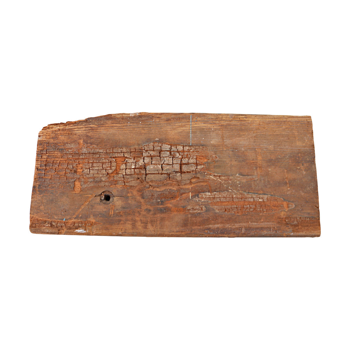 Original 1927 Michigan Stadium Wooden Bleacher Seat Piece 7x16 - Back View