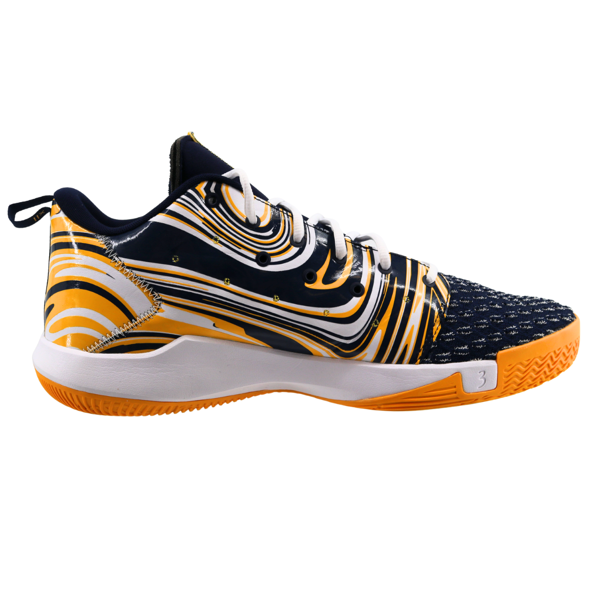 Nike Air Jordan CP3 XII Michigan Wolverines Home In Blue - Outside View