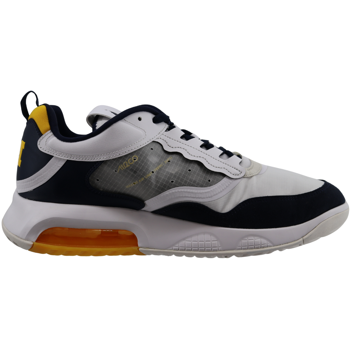 Nike Air Jordan Max 200 Michigan Wolverines White - Outside View