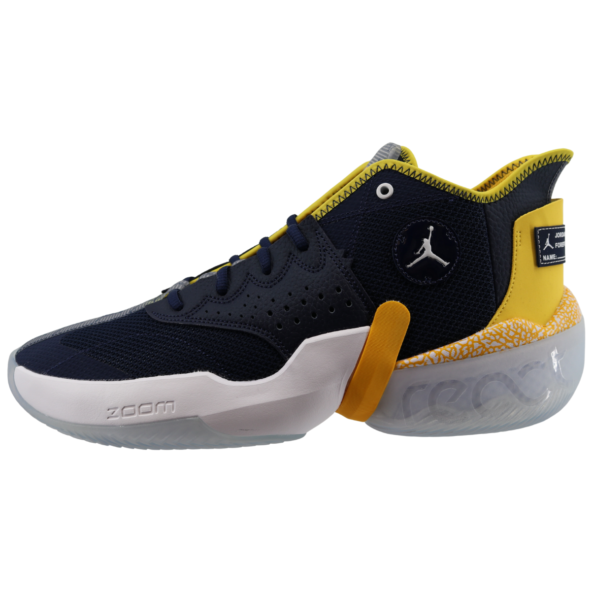 Nike Air Jordan React Elevation Michigan Wolverines Navy - Outside View