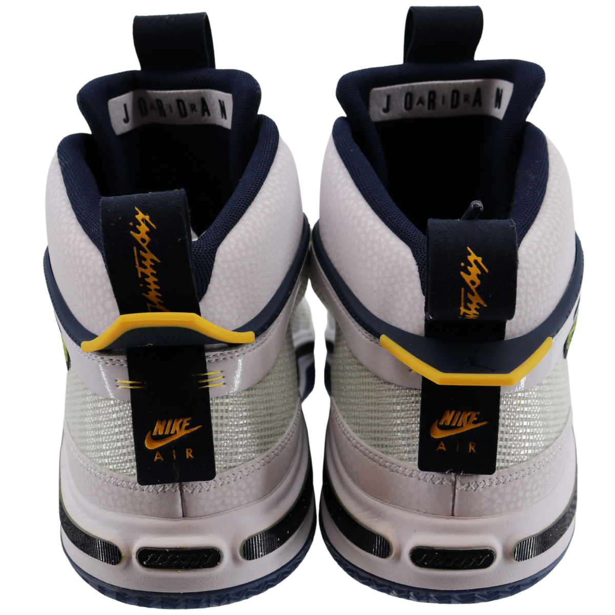 Nike Air Jordan XXXVI Michigan Wolverines P White - Back View