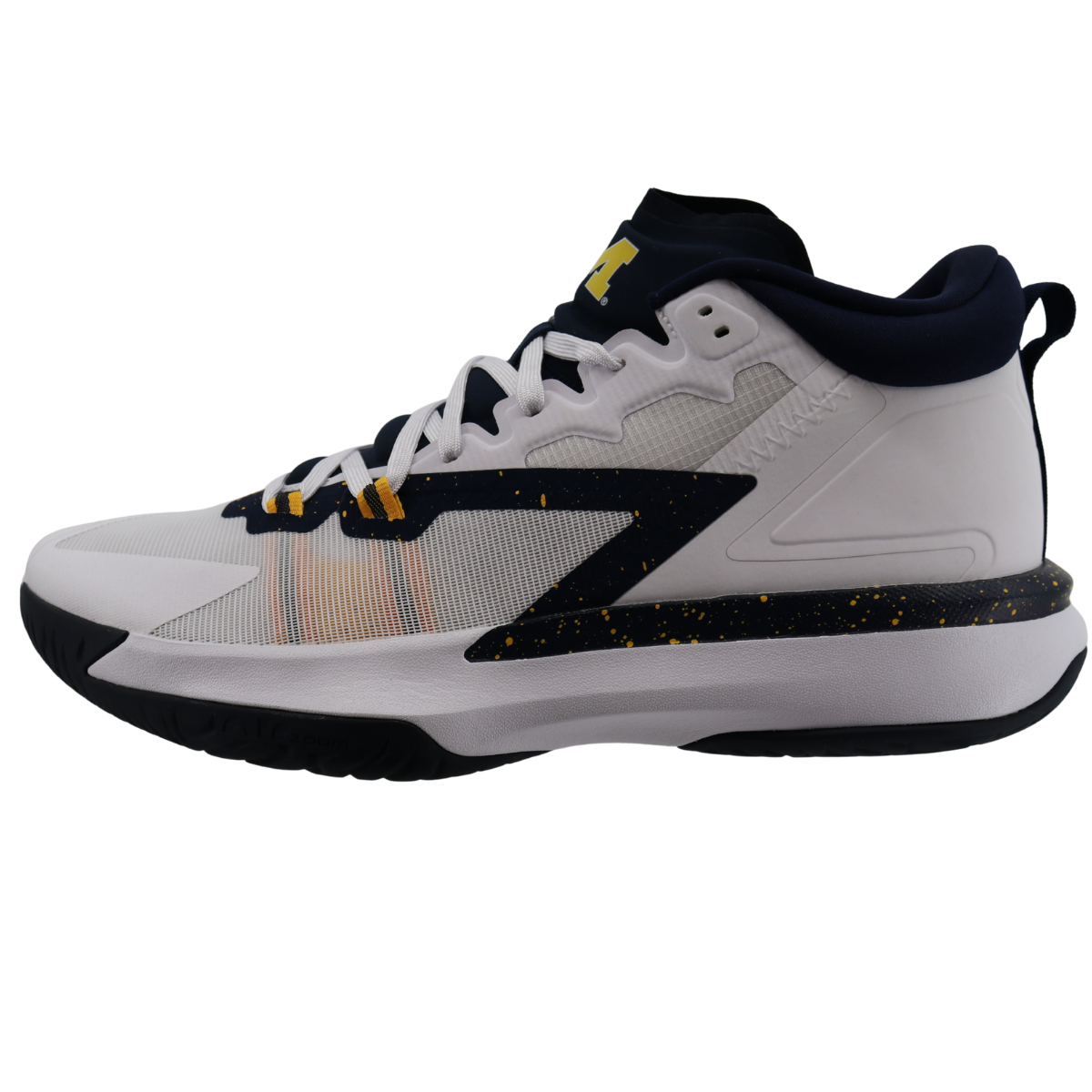 Nike Air Jordan Zion 1 Michigan Wolverines P White - Outside View