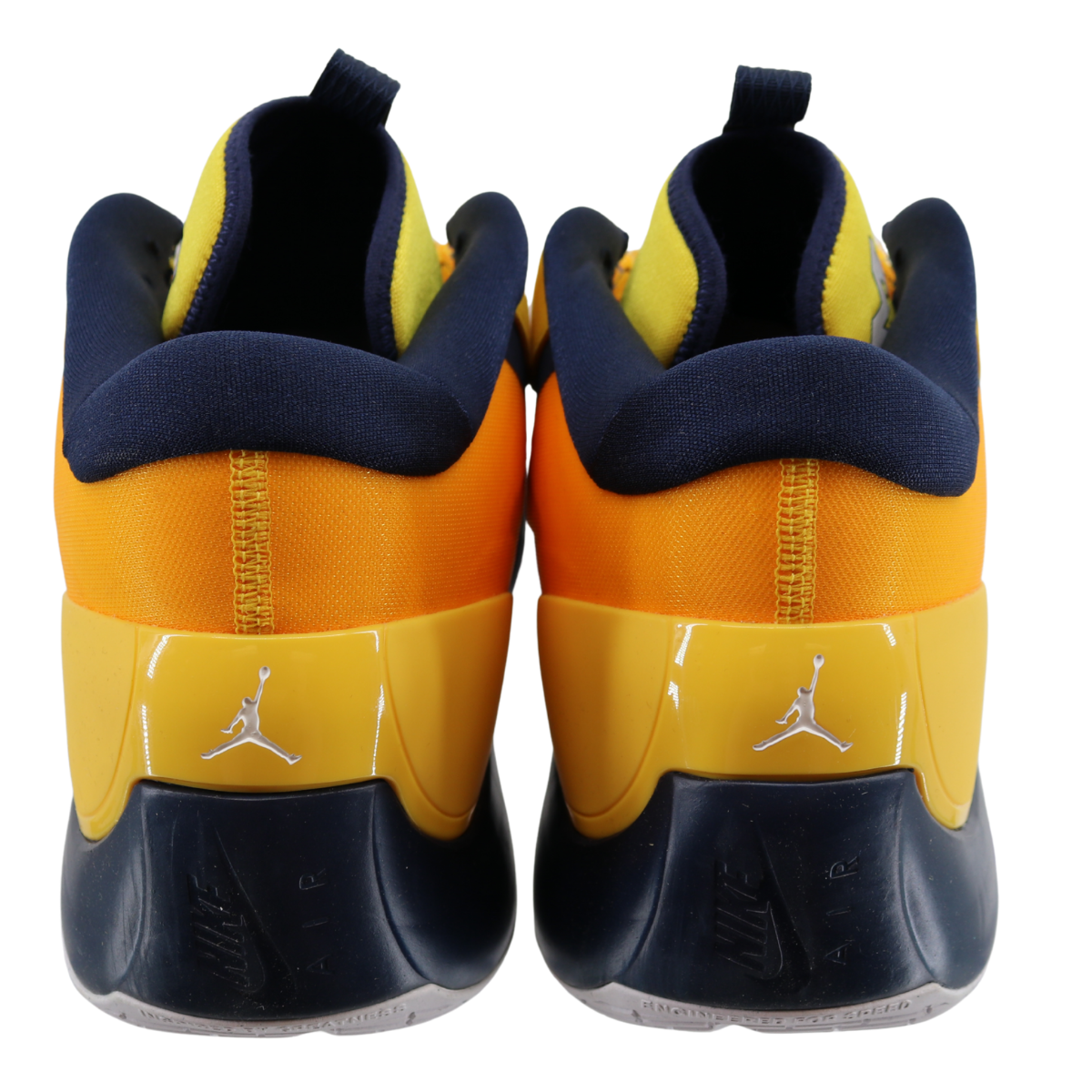 Nike Air Jordan Zoom Separate Michigan Wolverines P Amarillo In Yellow - Back View