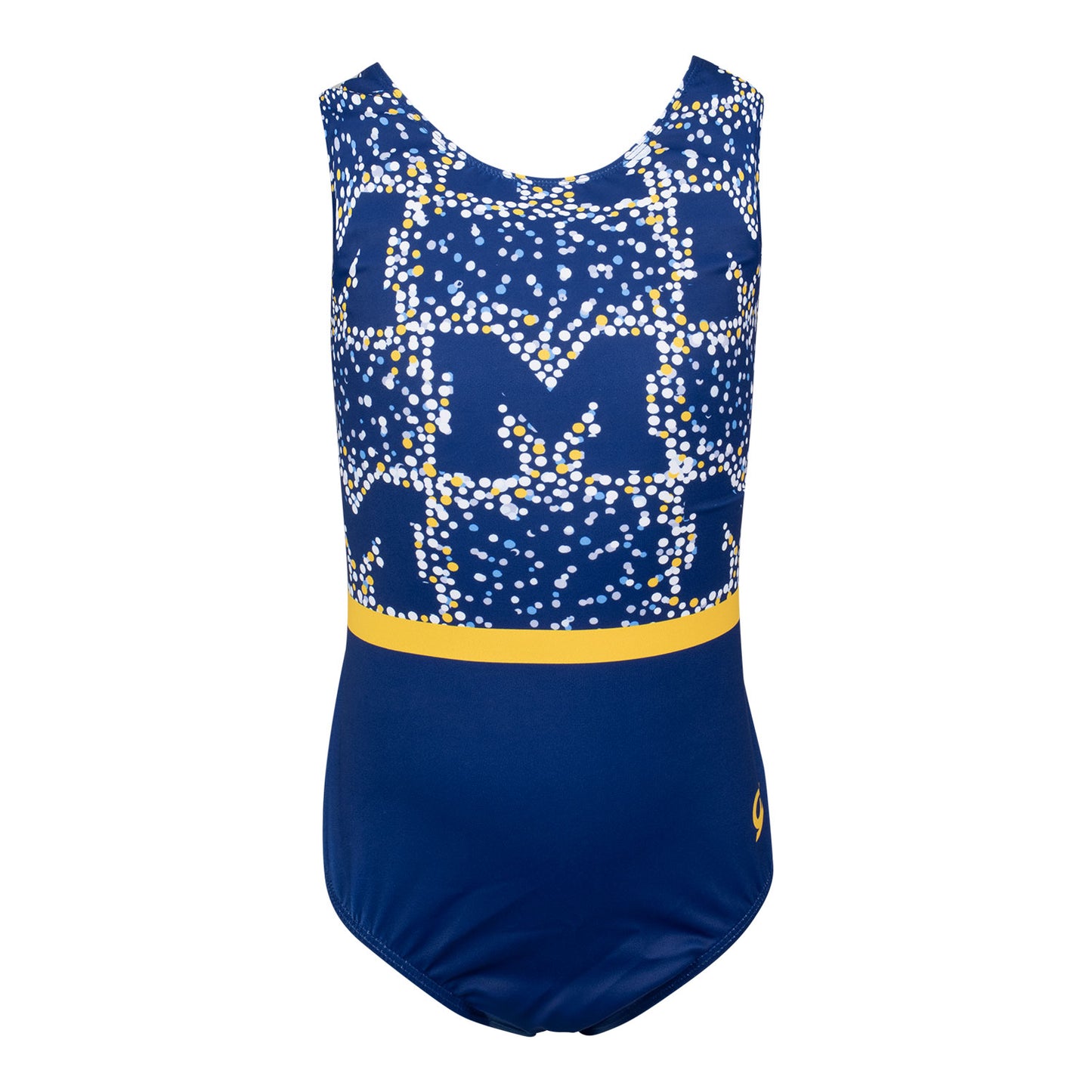 Michigan Wolverines Block M Youth Leotard In Blue - Front View