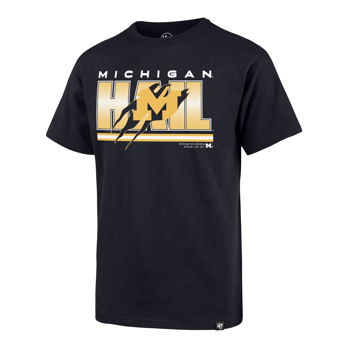 Michigan Wolverines '47 Navy Thunder Rip T-Shirt