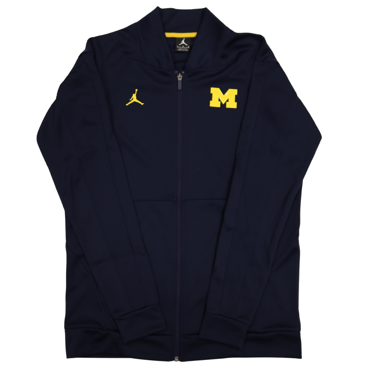 Nike Air Jordan Michigan Wolverines Navy Yellow Logo M Zip Up