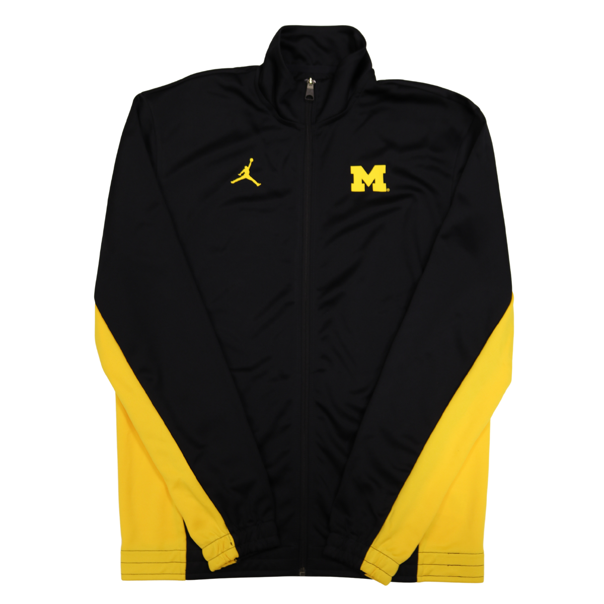 Nike Air Jordan Michigan Wolverines Navy/Yellow Zip Up - Front View