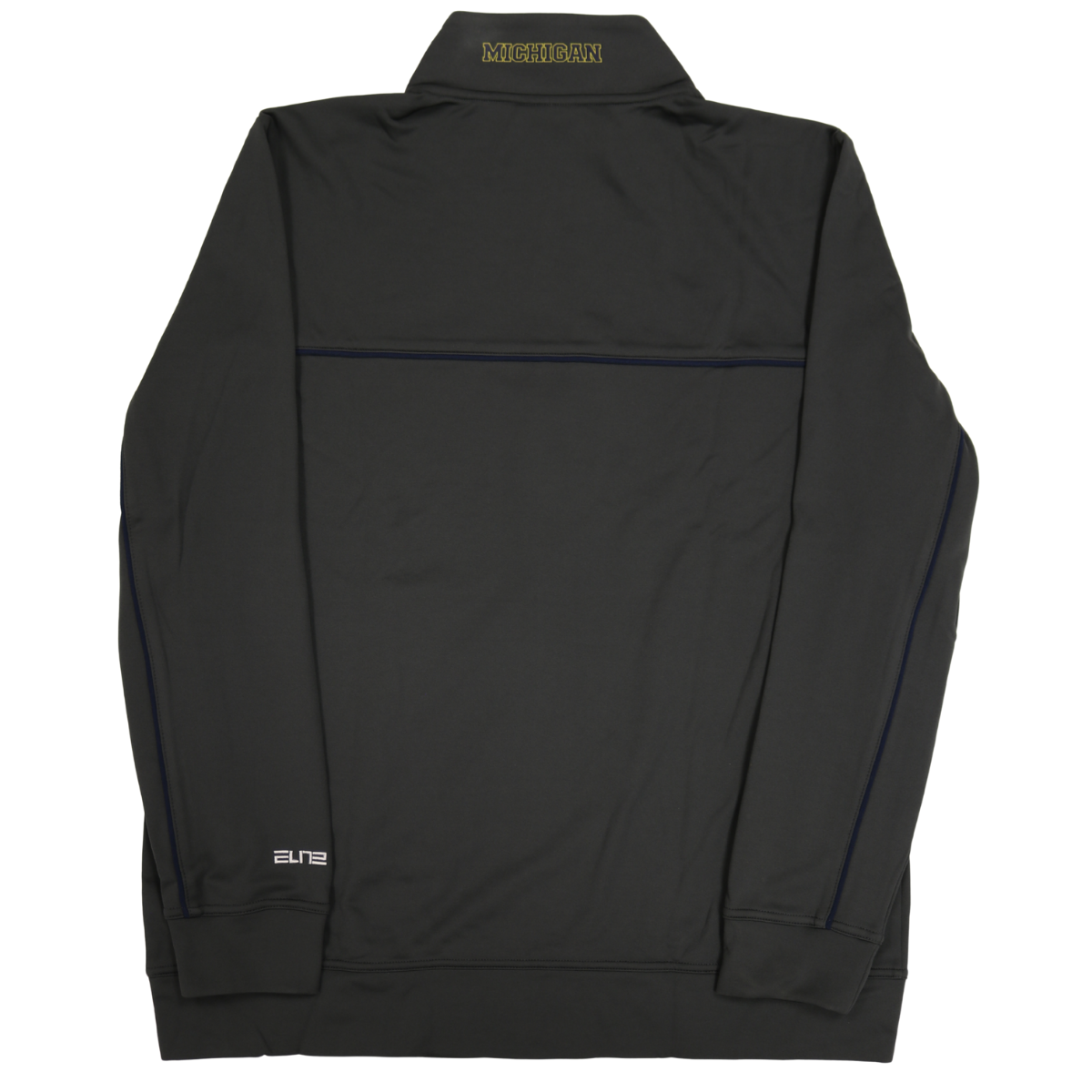 Nike Air Jordan Michigan Wolverines Dark Grey Navy Logo Zip-Up - Back View