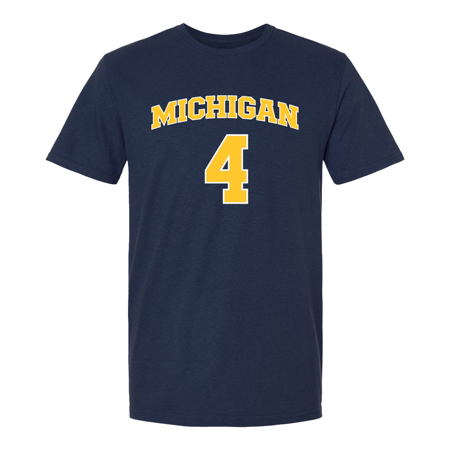 Michigan Wolverines Men's Basketball Student Athlete #4 Nimari Burnett T-Shirt - Front View