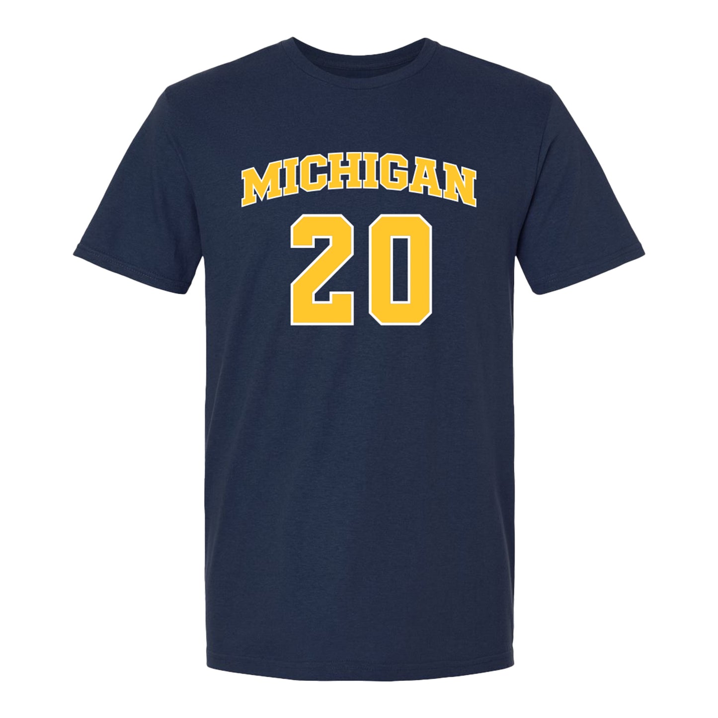 Michigan Wolverines Women's Basketball Student Athlete #20 Alyssa Crockett T-Shirt - Front View