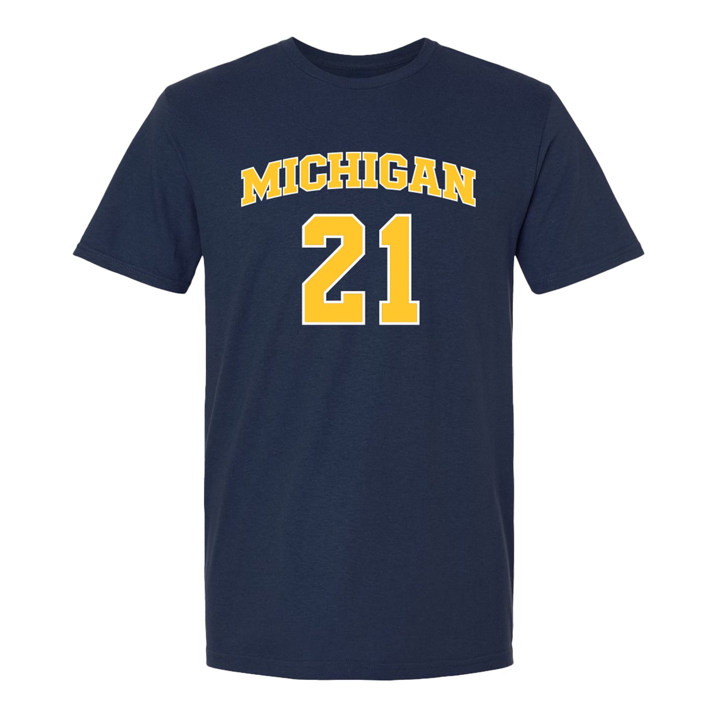 Michigan Wolverines Women's Basketball Student Athlete #21 Ally VanTimmeren T-Shirt - Front View