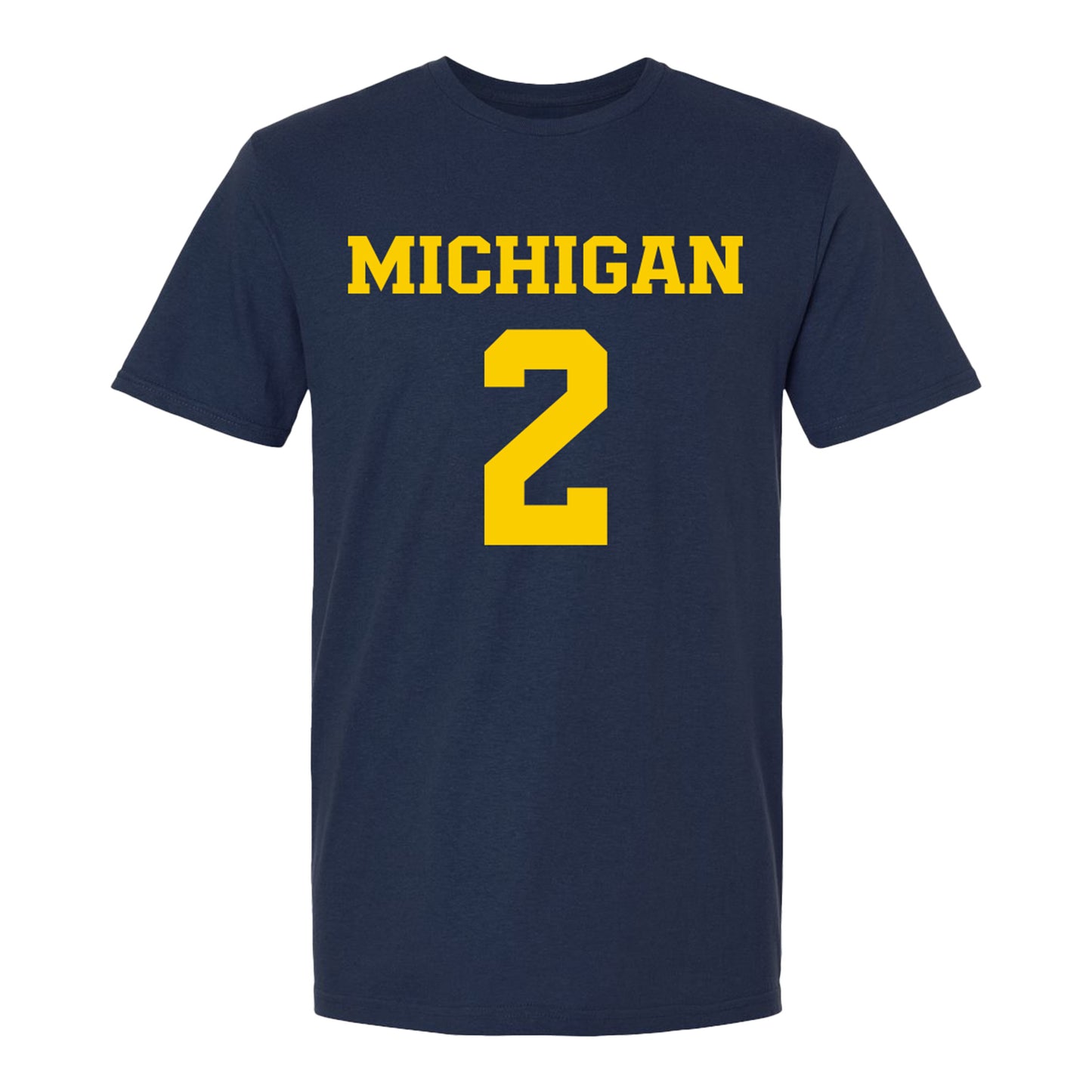 Michigan Wolverines Women's Lacrosse Student Athlete #2 Zoe Martin T-Shirt In Navy - Front View