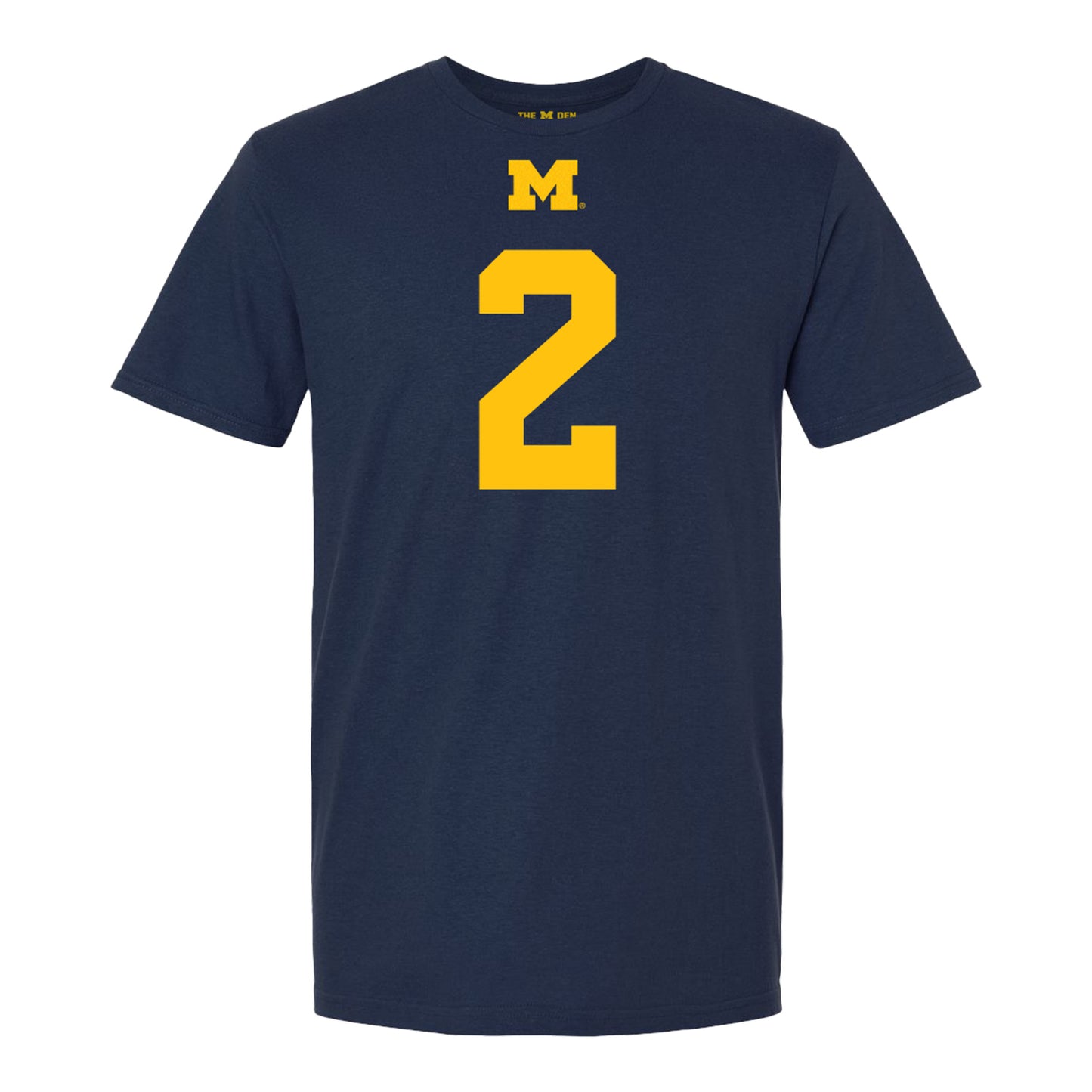 Michigan Wolverines #2 Shamari Earls Student Athlete Blue Football T-Shirt - Front View