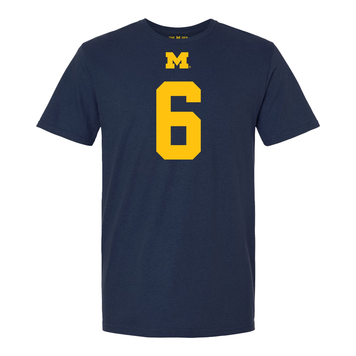 Michigan Wolverines #6 Brandyn Hillman Student Athlete Blue Football T-Shirt - Front View