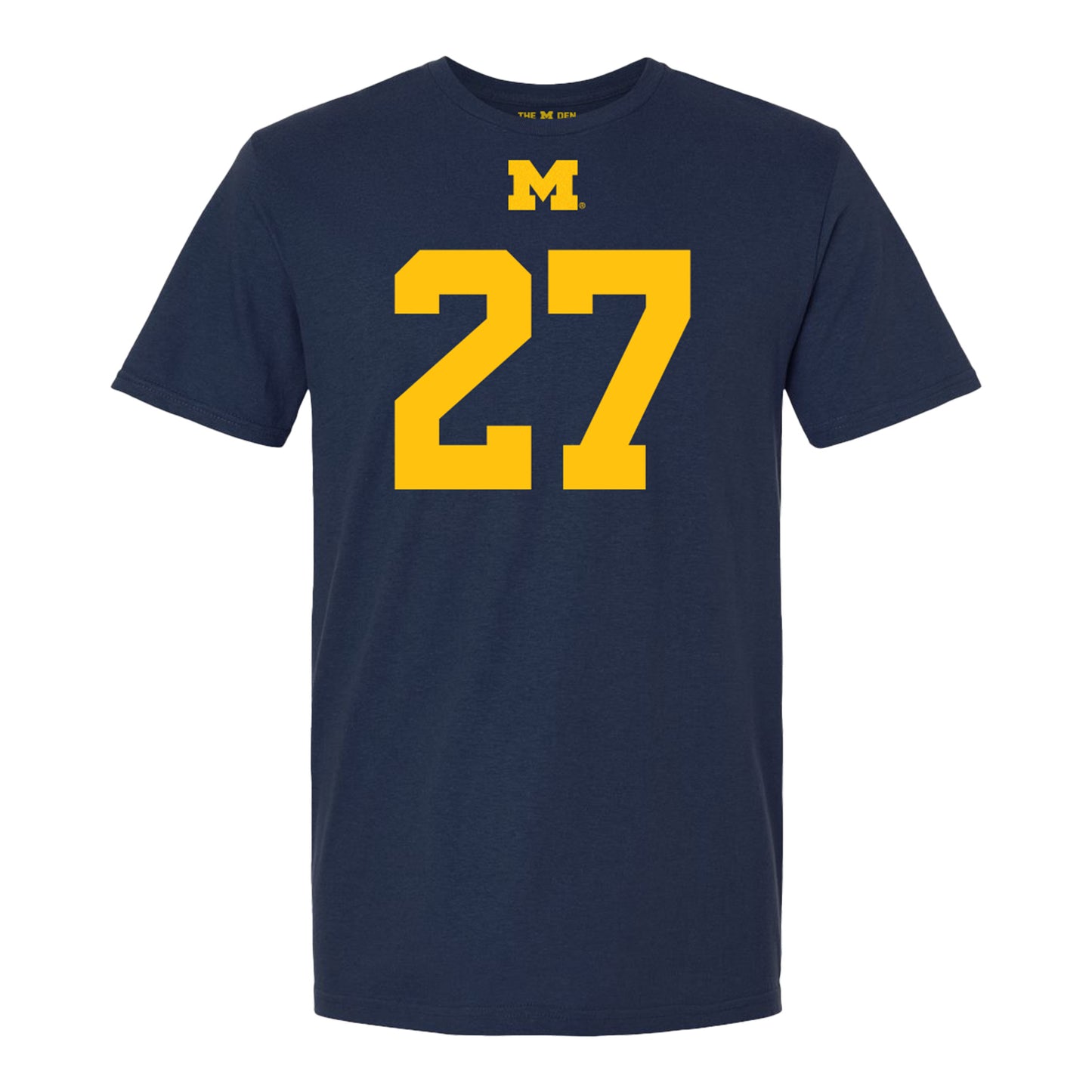 Michigan Wolverines #27 Tyler McLaurin Student Athlete Blue Football T-Shirt - Front View