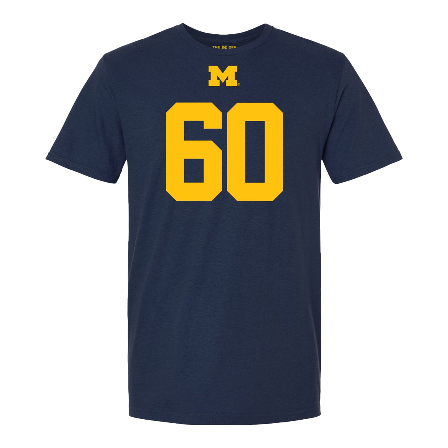 Michigan Wolverines #60 Brooks Bahr Student Athlete Blue Football T-Shirt - Front View