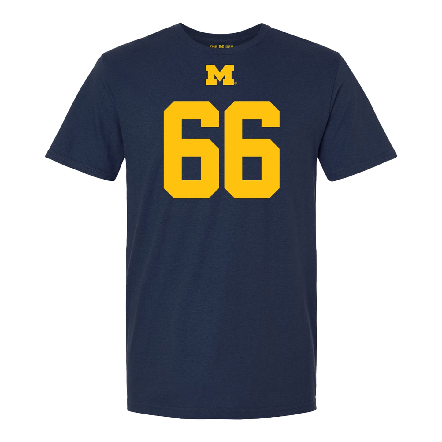 Michigan Wolverines #66 Dan Taraboi Student Athlete Blue Football T-Shirt - Front View