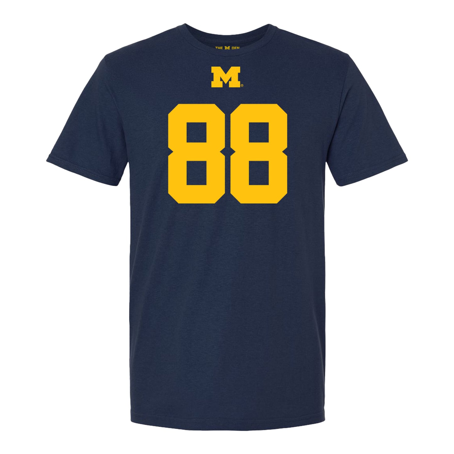 Michigan Wolverines #88 Jamar Browder Student Athlete Blue Football T-Shirt - Front View