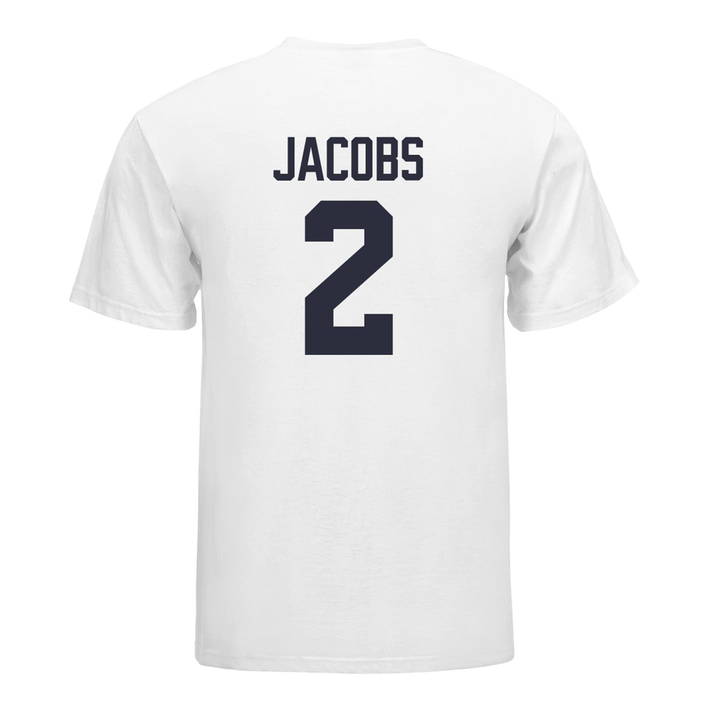 Michigan Wolverines Women's Volleyball Student Athlete T-Shirt #2 Allison Jacobs In White - Back View