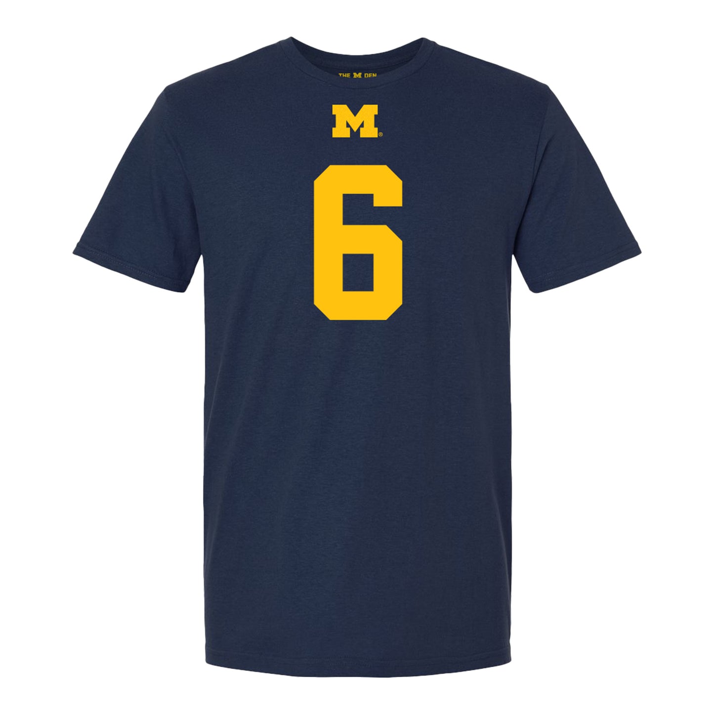Michigan Wolverines #6 Jamar Browder Student Athlete Blue Football T-Shirt - Front View