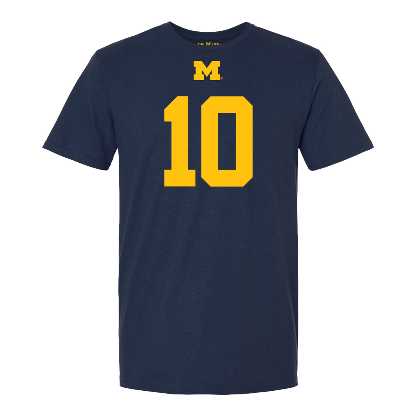 Michigan Wolverines #10 Jaime Ffrench Student Athlete Blue Football T-Shirt