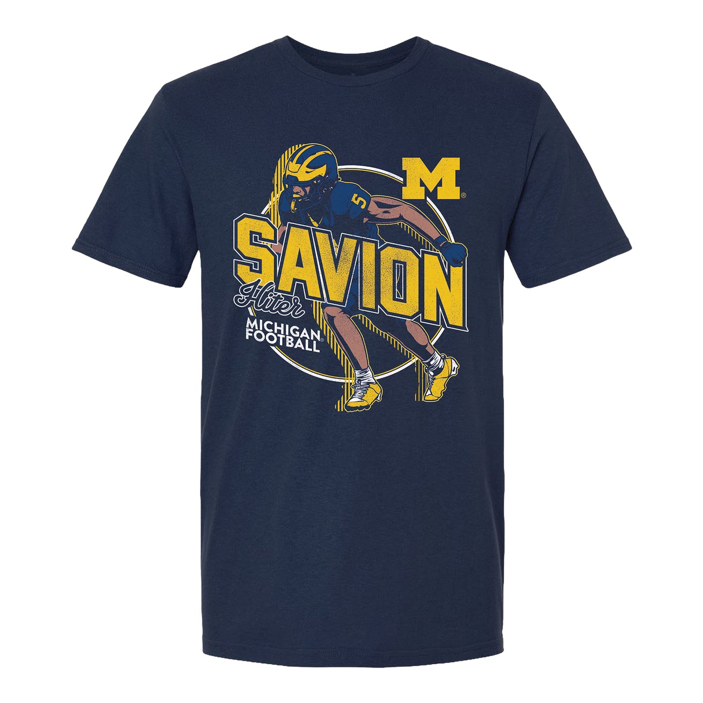 Michigan Wolverines #5 Savion Hiter Football Student Athlete Motion T-Shirt