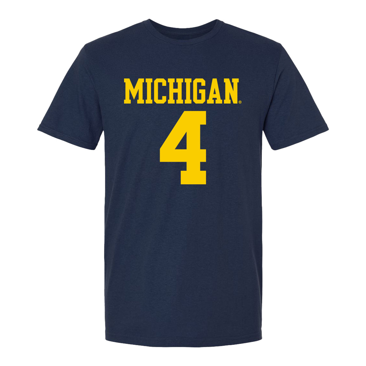 Michigan Wolvernes #4 Lilley Bosley Student Athlete Navy Women's Soccer T-Shirt
