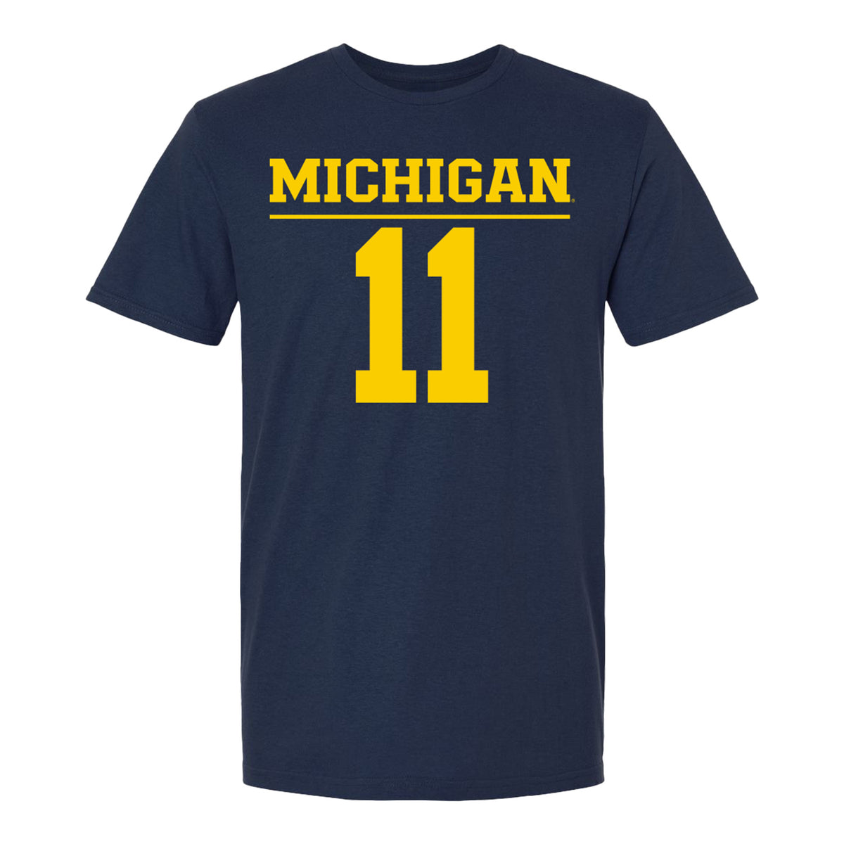 Michigan Wolvernes #11 Payton Maloney Student Athlete Navy Field Hockey T-Shirt