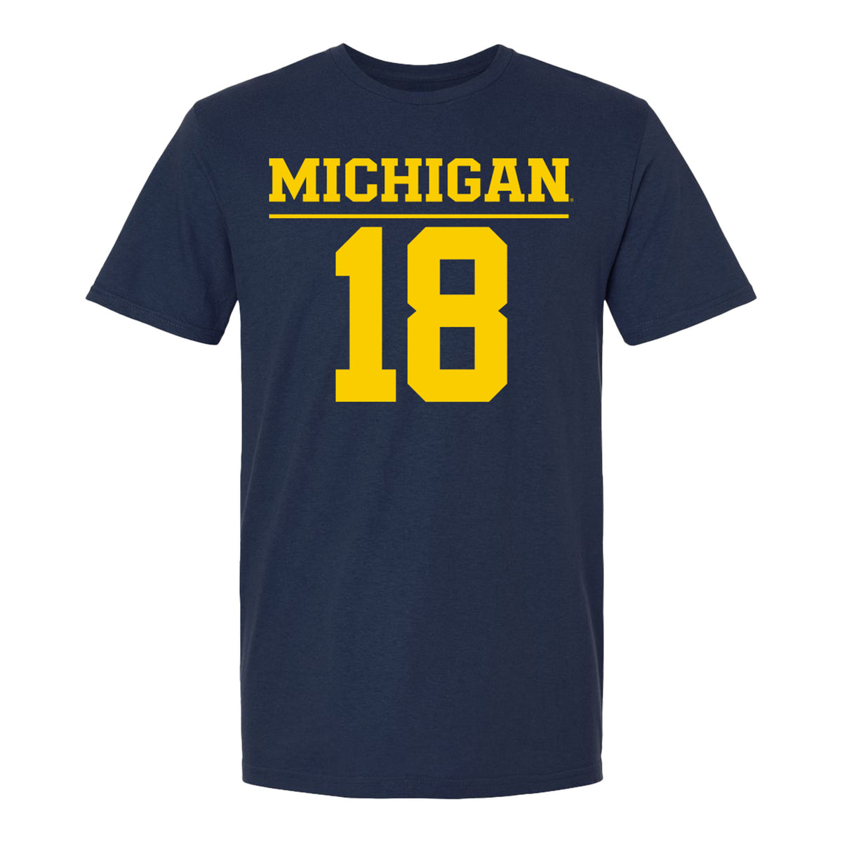 Michigan Wolvernes #18 Hala Silverstein Student Athlete Navy Field Hockey T-Shirt