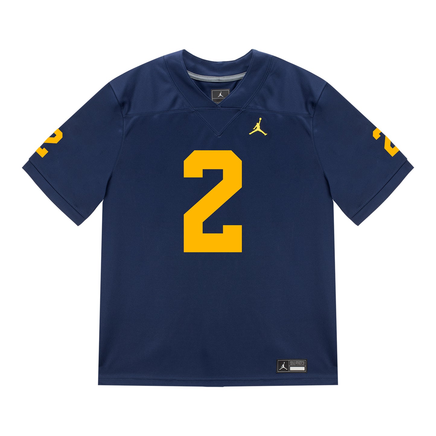 Michigan Wolverines #2 Jadyn Davis Student Athlete Blue Football Jersey - Front View