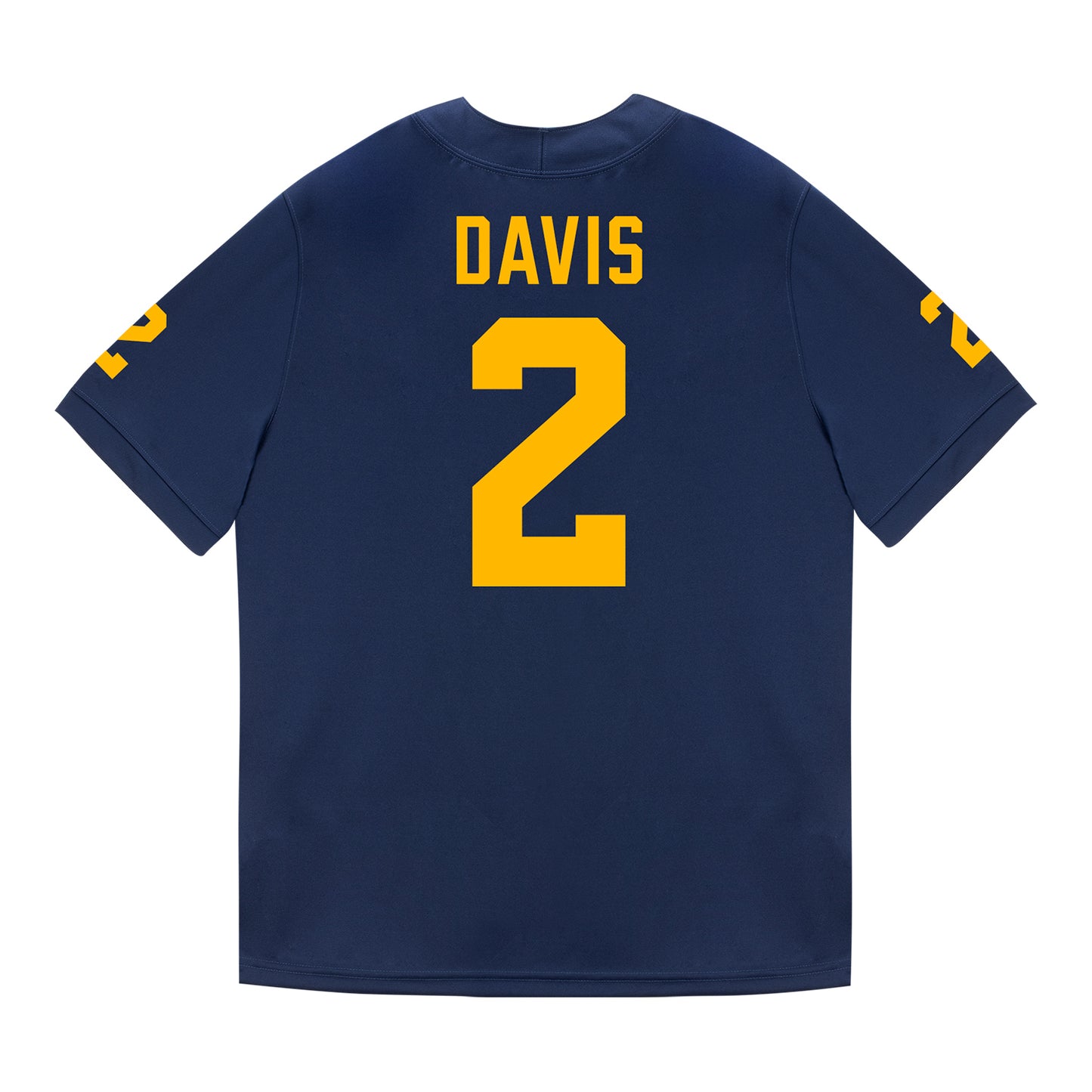 Michigan Wolverines #2 Jadyn Davis Student Athlete Blue Football Jersey - Back View