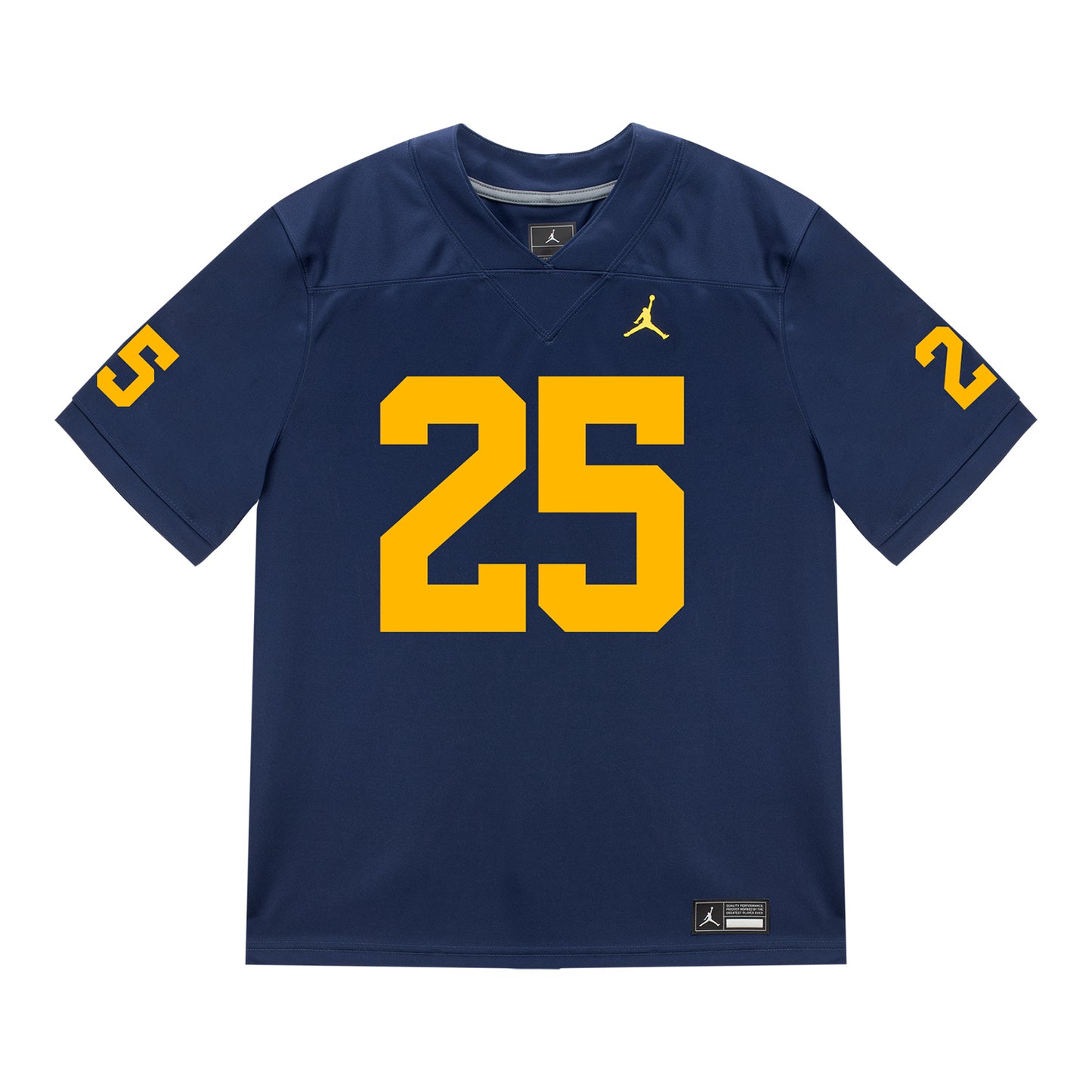 Michigan Wolverines #25 Micah Kaapana Student Athlete Blue Football Jersey - Front View