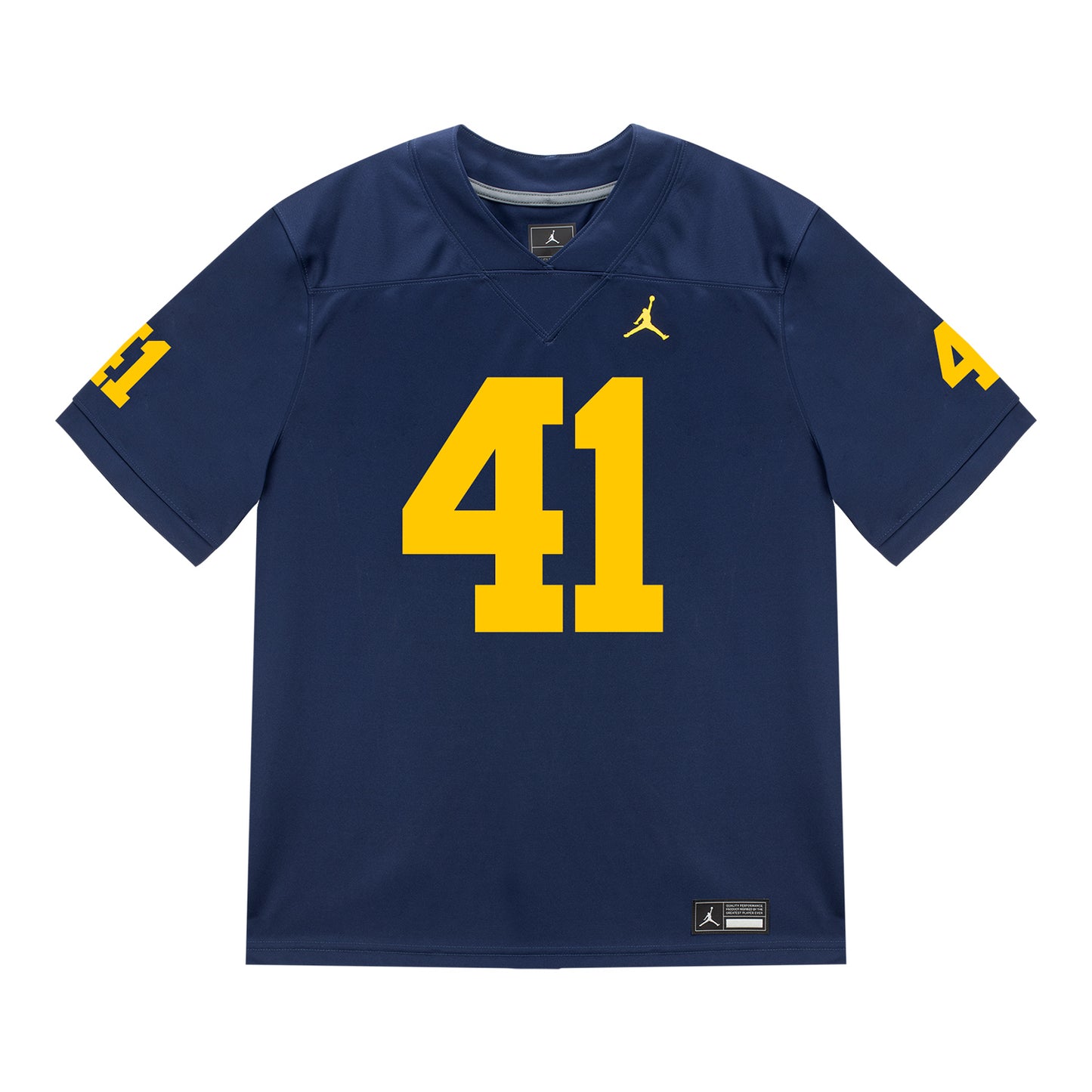 Michigan Wolverines #41 Shomari Stone Student Athlete Blue Football Jersey - Front View