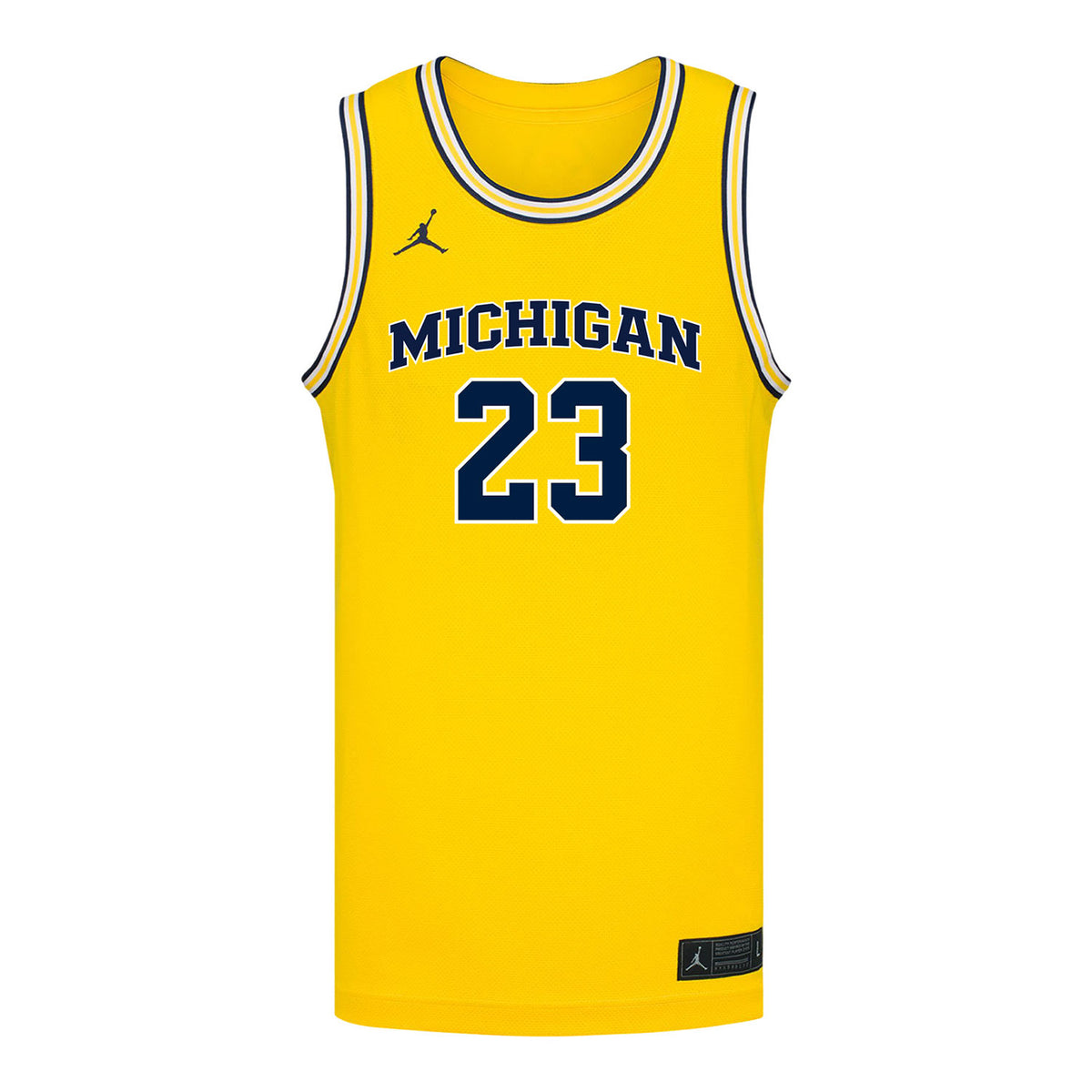 Michigan Wolverines #23 Yaxel Lendeborg Maize Basketball Jersey