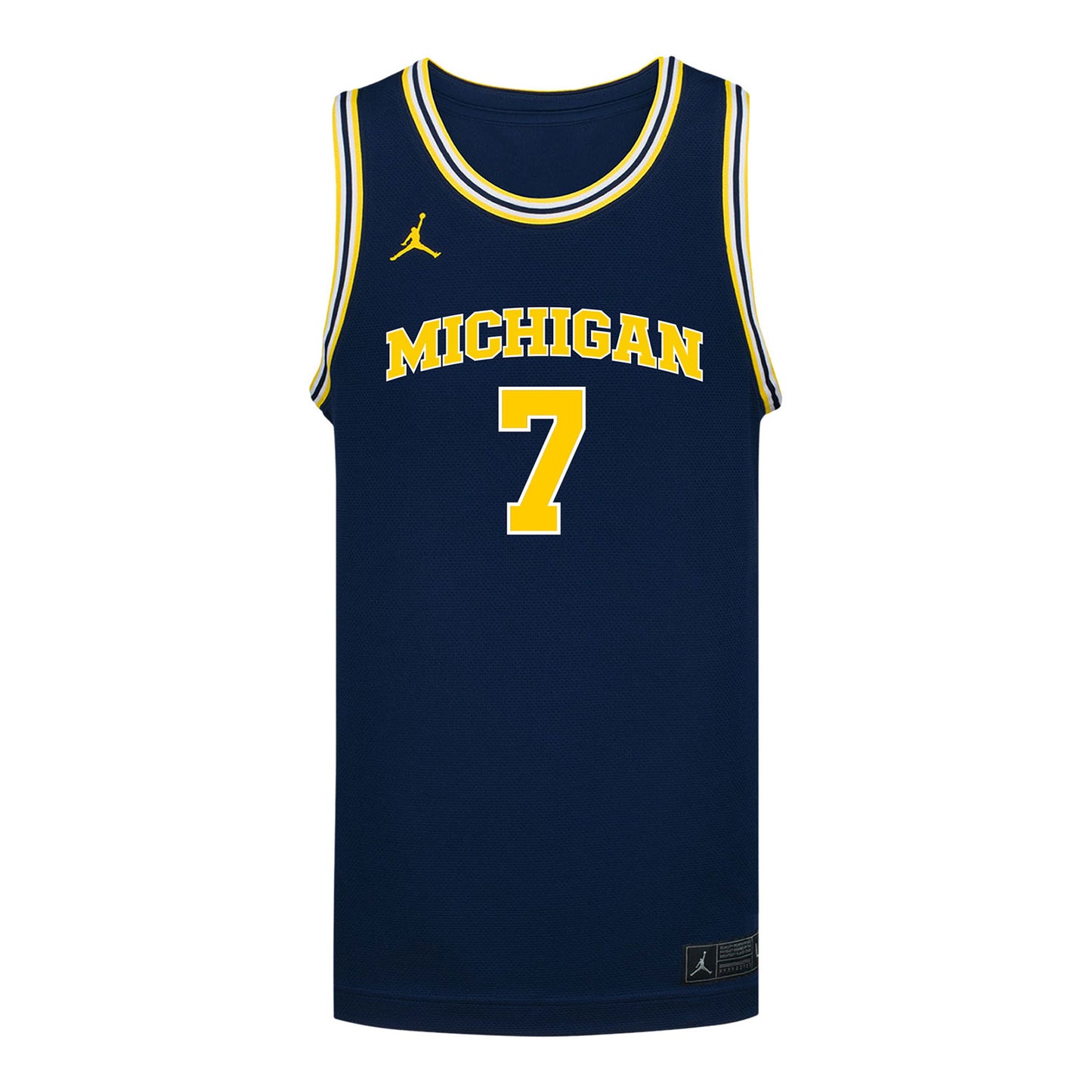 Michigan Wolverines #7 Jessica Fields Student Athlete Blue Women's Basketball Jersey - Front View